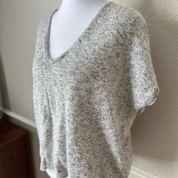 Madewell Marled Gray Knit Sweater Top Oversized Small - Picture 2 of 8